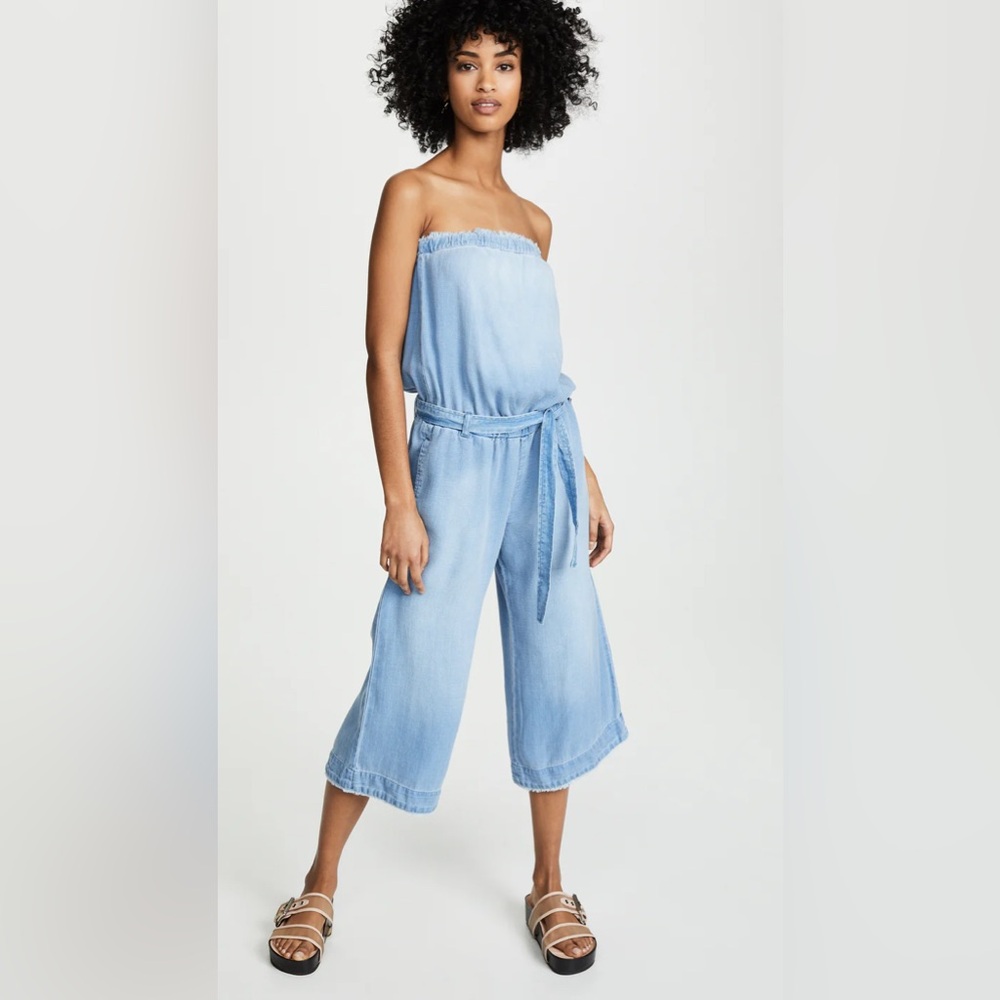 Bella Dahl Light Blue Strapless Jumpsuit